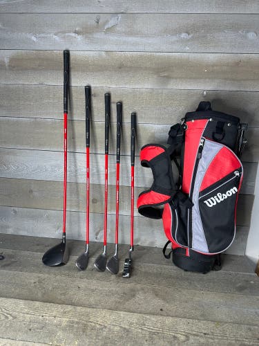 Wilson Junior Profile Complete Golf Club Set With Bag Stand Ages 8-11 50-56"