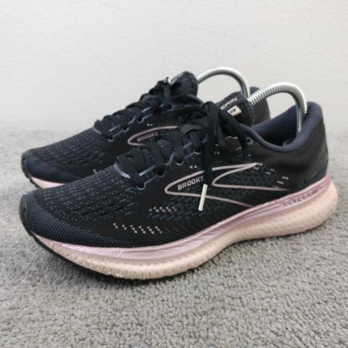 Brooks Glycerin GTS 19 Womens Size 9.5 Running Shoes Black Pink Trainers Low