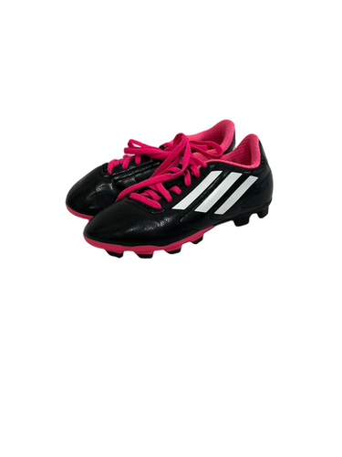 Used Adidas CONQUISTO Soccer Cleats Black And Pink Junior 02.5 11692-S000148518