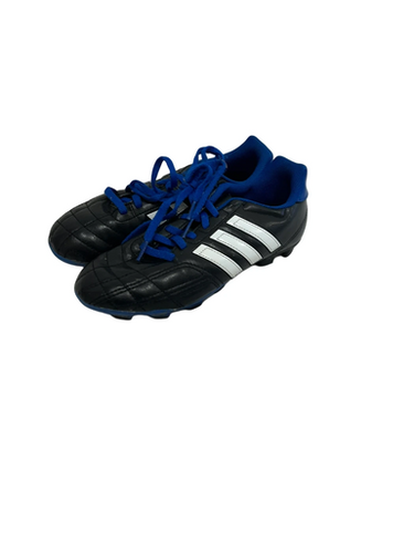 Used Adidas GOLETTO Soccer Cleats Black And Royal Blue Junior 04.5 11692-S000148521