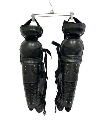 Used Rawlings 5DCW Catchers Leg Guards Black Adult 11692-S000148179