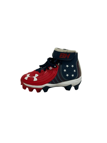 Used Under Armour HARPER BB/SB Cleats White/Red/Navy Youth 10.0 11692-S000148209