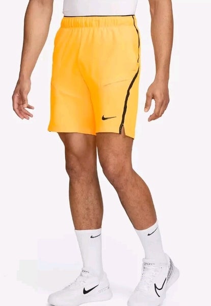 NWT mens medium nike Court advantage dri-fit Tennis/pickleball shorts gold/black CQ9166-010