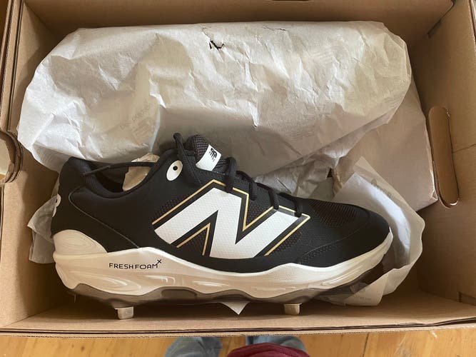 Black Men's Size M 12.0 (W 13.0) Adult New Balance 3000v7 Metal (New)