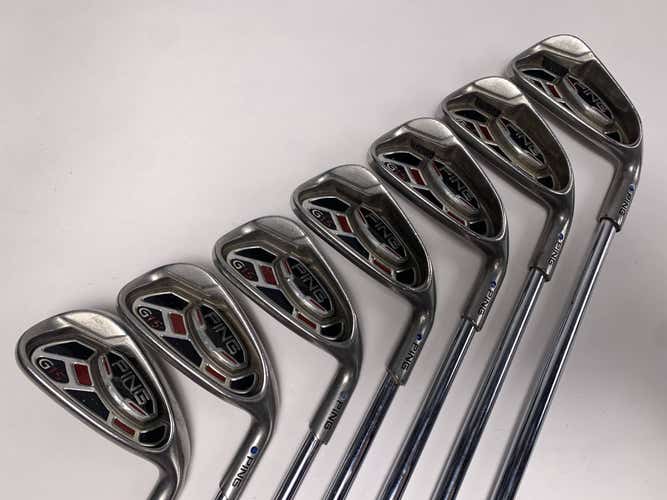 Ping G15 Iron Set 4-9+GW Blue Dot 1* Up AWT Stiff Steel Mens RH Oversize Grips