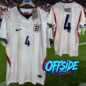 England  #4 Rice World Cup home jersey xxl slim