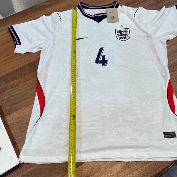 England #4 Rice World Cup home jersey xxl slim | SidelineSwap