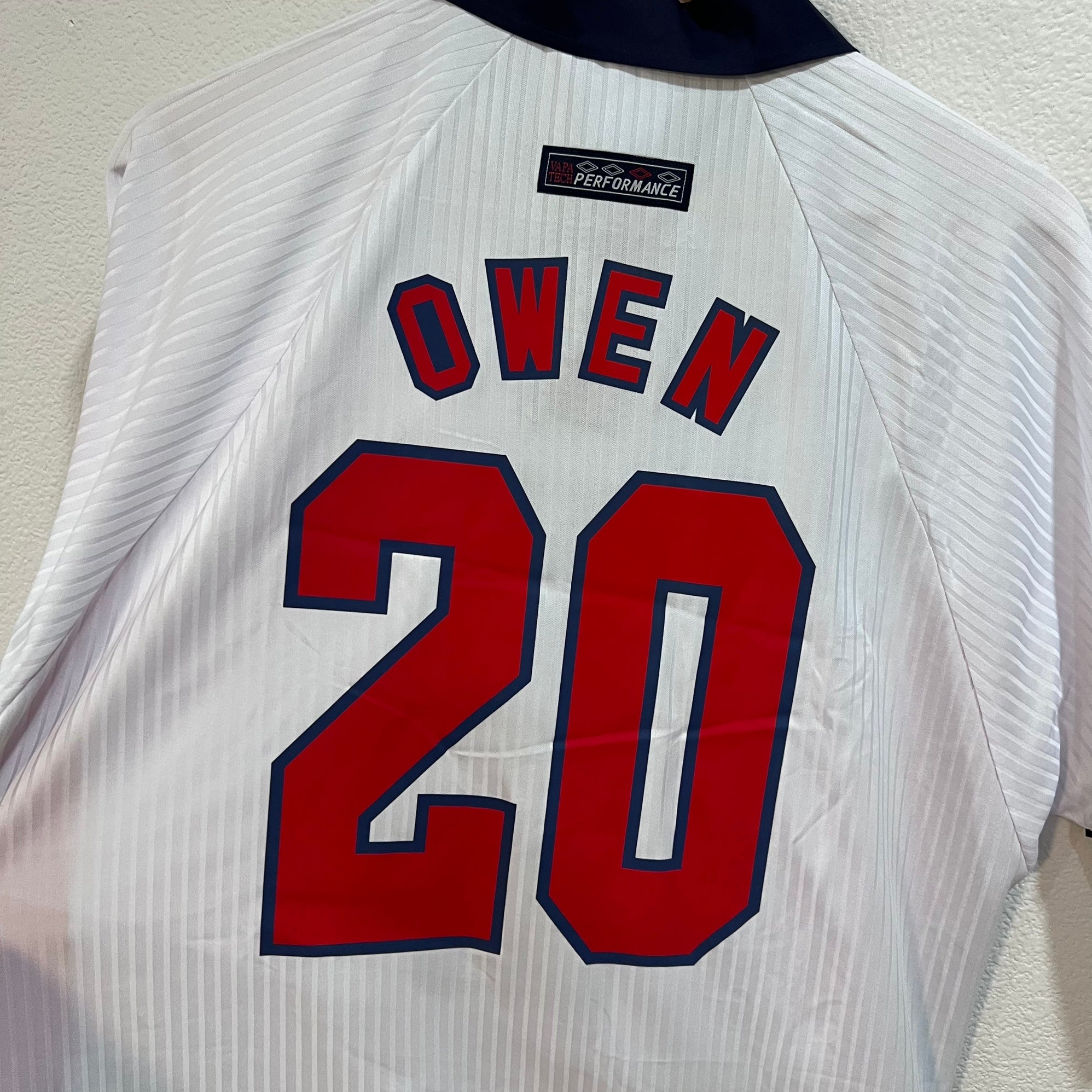 記念刺繍入り】イングランド代表1998ワールドカップ 20番 OWEN XL