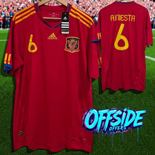 Vintage 2010 spain  #6 Iniesta Jersey xxl slim