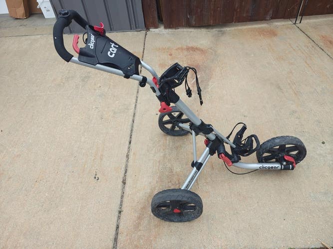 Clicgear Model 2.0 3 Wheel Collapsible Golf Push Cart Black