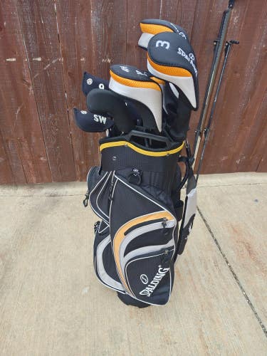 Spalding Molitor 12 Piece Regular Flex Complete Golf Set Cart Bag