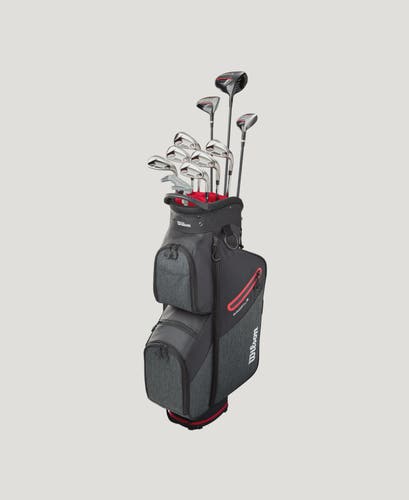 WILSON PROFILE SENIOR MENS CART BAG COMPLETE SET GRAPHITE