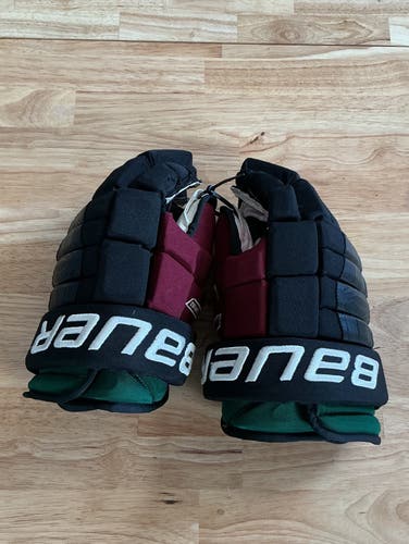 Lightly Used Arizona Coyotes Bauer 13" Pro Stock Pro Series Gloves