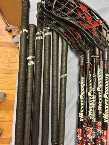 12 floorball4hockey sticks.  6 right and 6 left
