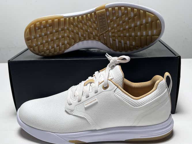 Travis Mathew The Daily Pro Hybrid Golf Shoes White Gum Mens SZ 9 (1MAA224 1WGM)
