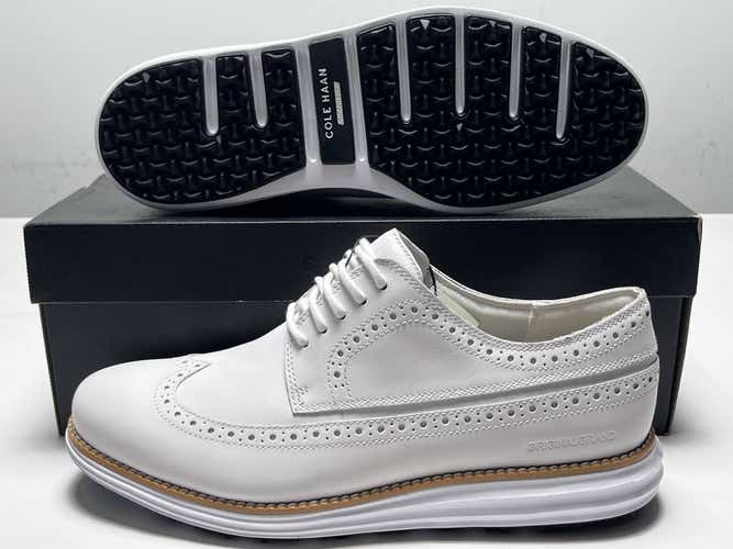 Cole Haan Zerogrand OG Wingtip Oxford Golf Golf Shoes White Mens SZ 9.5 (C37230)