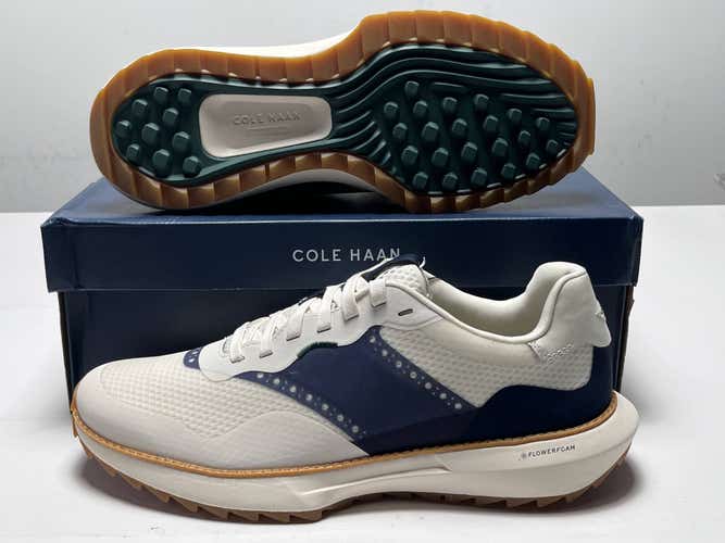 Cole Haan GP Ashland Golf Golf Shoes Ivory Navy Blazer Men's SZ 12 (C38976)