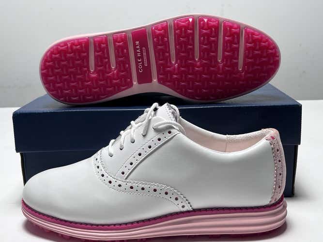 Cole Haan OG Shortwing Golf Golf Shoes White Crystal Rose Women's SZ 7 (W30276)