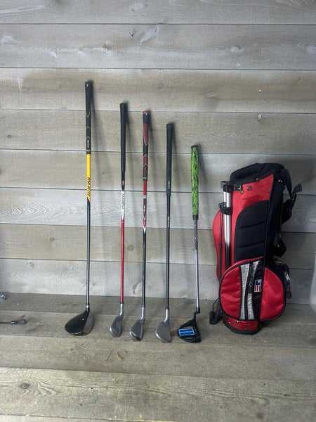 Complete Golf Club Set With Bag Stand Ages 8-11 50-56" Top Flite Maxfli Hagen