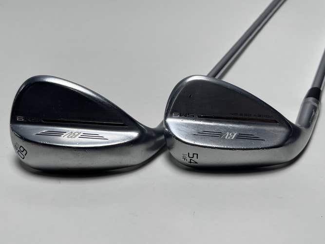 Titleist Vokey SM9 Tour Chrome Wedge Set 54* 14 60* 12 880 AMC Stiff Steel LH