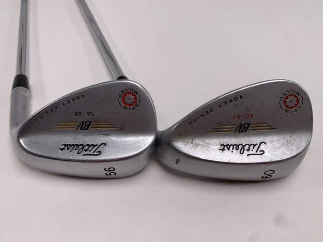 Titleist Vokey Spin Milled Chrome 2009 Wedge Set 56* 8 60* 7 R300 Regular RH