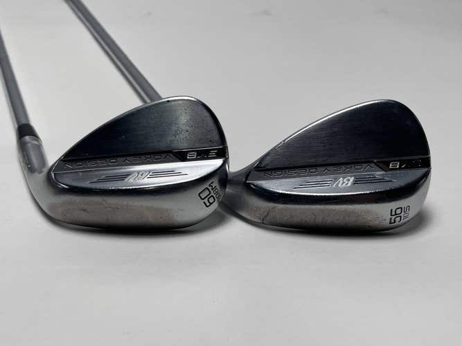 Titleist Vokey SM8 Tour Chrome Wedge Set 56* 10 60* 8 Wedge Steel Mens RH