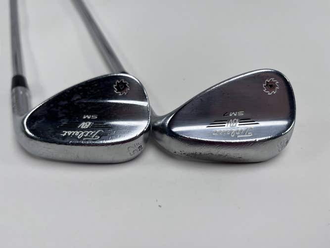 Titleist Vokey SM7 Tour Chrome Wedge Set 52* 8 56* 8 Wedge Steel Mens RH