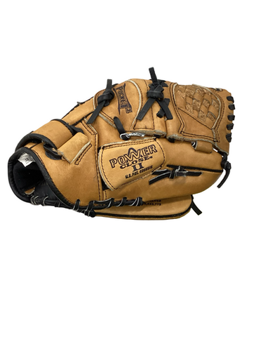 Used Mizuno POWER CLOSE BB/SB Glove RH Throw Brown 11" 11613-S000179211