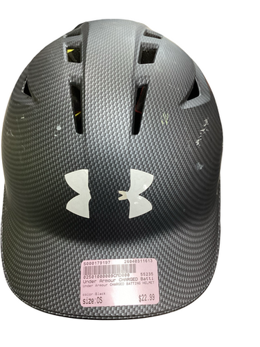 Used Under Armour CHARGED BATTING HELMET Batting Helmet No Mask Black One Size 11613-S000179197