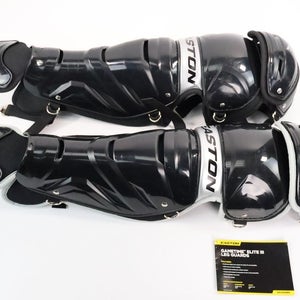 Easton Gametime Elite 3 Catcher's Leg Guards Intermadiate Age 12-15 BLK NEW Read