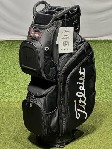 Titleist Cart 15 Golf Cart Bag TB22CT8 Black/White NEW!
