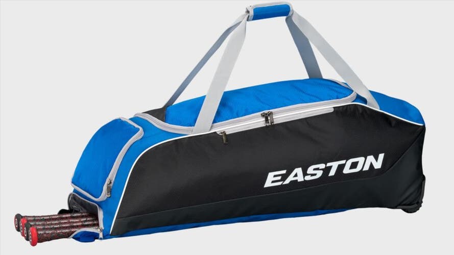 Easton Octane Wheeled Baseball Bat Bag Royal Large Equipment Roller (New)