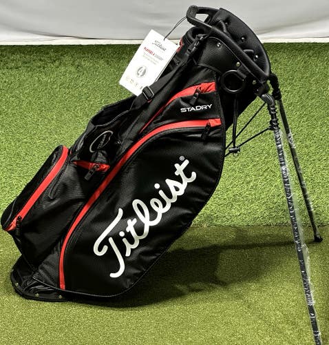 Titleist Players 4 StaDry Stand Carry Golf Bag TB23SX2 Black/Black/Red NEW