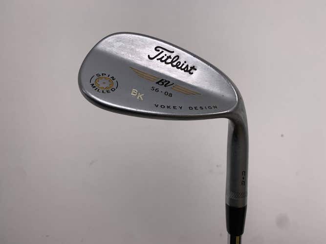 Titleist Vokey Spin Milled CC Chrome Wedge 56* 8 Wedge Steel RH Midsize Grip