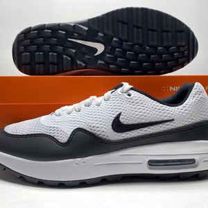 Nike Air Max 1 G Golf Shoes White Black Men's SZ 10 (CI7576-100)