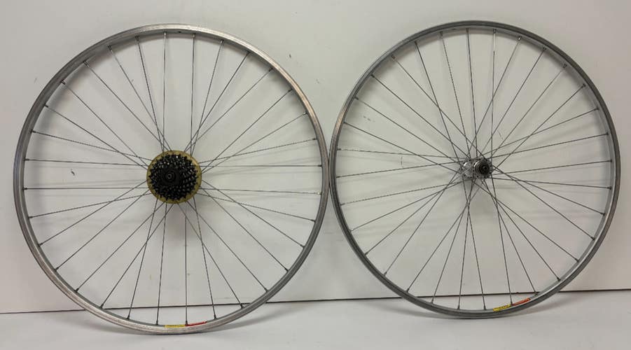 Mavic M 192 7-Speed 32-Spoke Silver Aluminum 700C Wheelset Shimano RSX Hubs