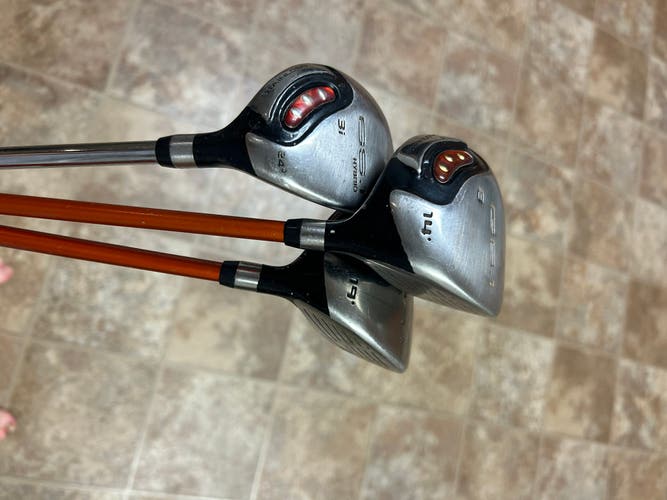 Set of 3 fairway woods and hybrid