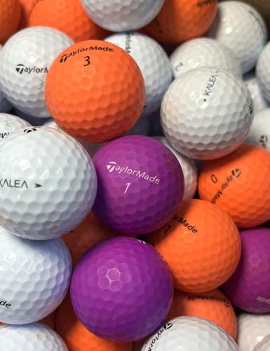 24 Premium AAA Taylormade Kalea Used Golf Balls with assorted Color
