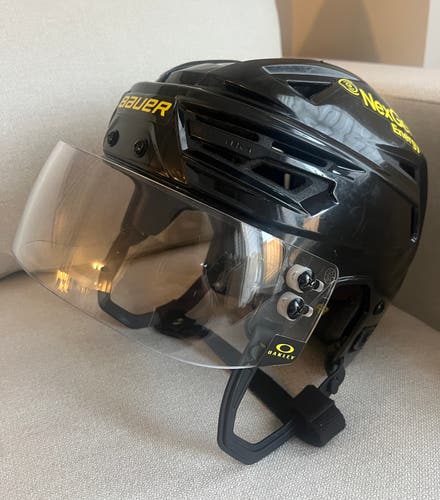 Small Canucks Retro/third “Skate” Bauer Re-Akt 150 VN Helmet Pro Stock