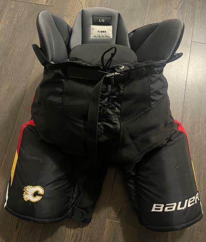 Large Calgary Flames Third “Blasty” Bauer Nexus Pro Hockey Pants Pro Stock