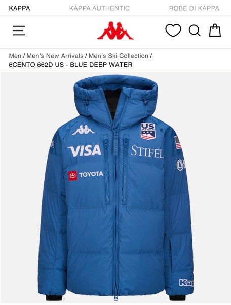 Kappa US SKI TEAM 6CENTO STIFFEL Blue Men's Adult Large Jacket (Used)