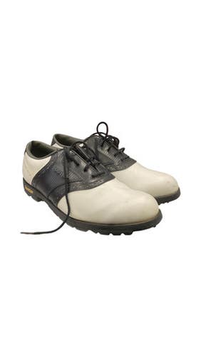 Used Foot Joy Mens Golf Shoes White And Black Senior 10.5 11859-S000029587