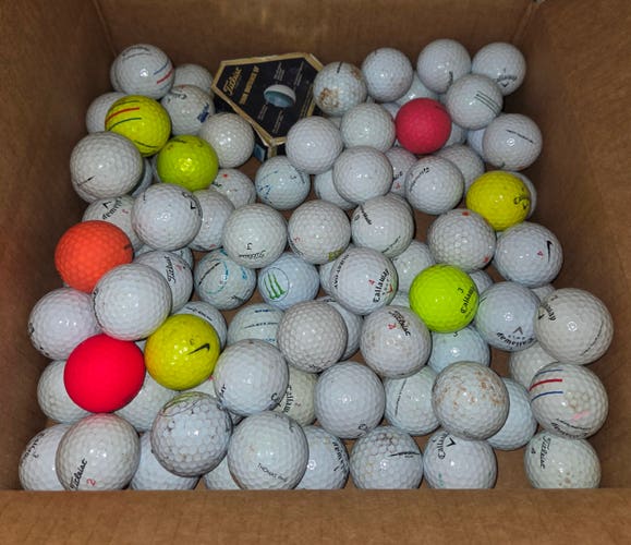 100 Bulk Golf Balls Used Callaway, Nike, Taylormade, Titleist Lot Mixed