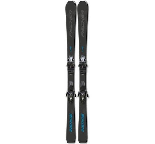 NEW FISCHER LITE INSPIRE SKIS SIZE 145 CM WITH FISCHER BINDINGS