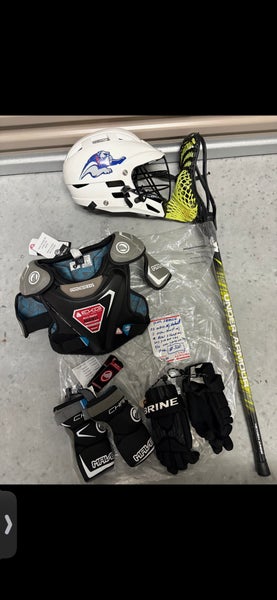Youth Starter Kit (Used) lacrosse equipment set up! Youth small