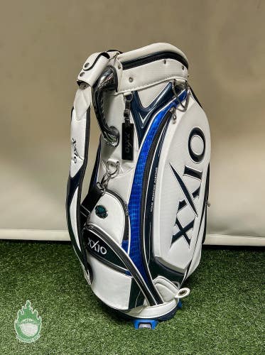 Used XXIO Blue/White/Black Mini Staff Golf Bag 6-Way Rainhood Not Included
