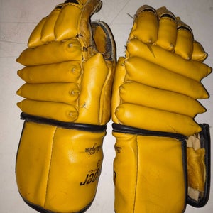 Classic vintage Cooper/ Cooper-Weeks player glove and shin pads.