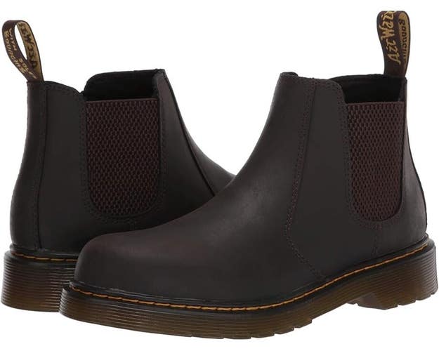 Dr. Martens 2976 Boots Kids US 5 Brown Leather Round Toe Ankle Chelsea ZOGG180