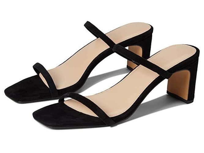 Faryl by Farylrobin Analisa Sandal Women's US 14 Black Suede Square Toe KHD919