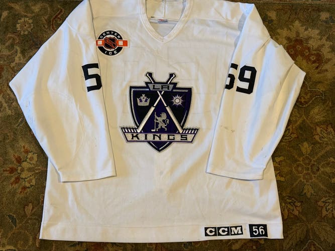 Los Angeles Kings White Pro Stock Size 56 Men's CCM training camp and practice Jersey (Used)